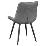 Silla de comedor giratoria tapizada Brassie gris (juego de 2)
