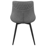 Silla de comedor giratoria tapizada Brassie gris (juego de 2)