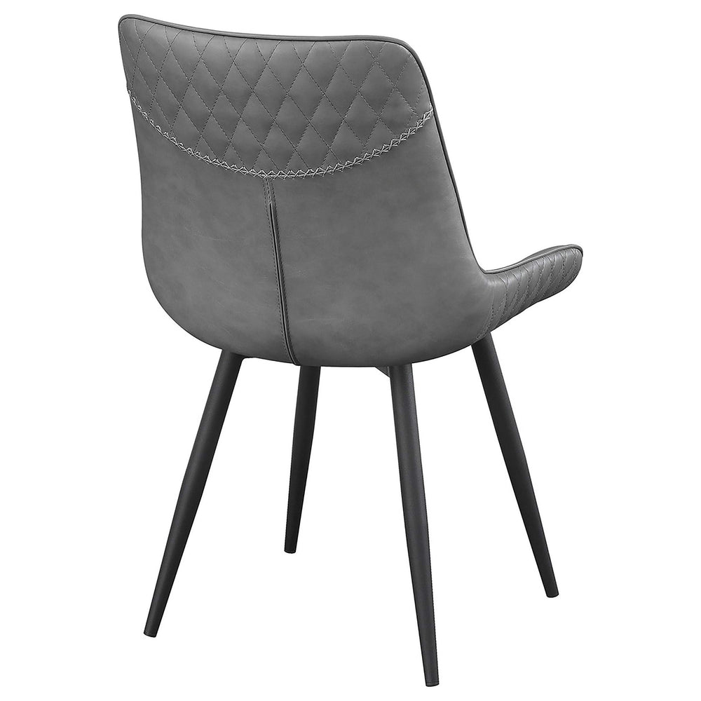 Silla de comedor giratoria tapizada Brassie gris (juego de 2)