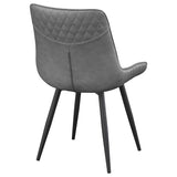 Silla de comedor giratoria tapizada Brassie gris (juego de 2)