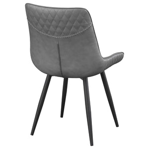 Silla de comedor giratoria tapizada Brassie gris (juego de 2)