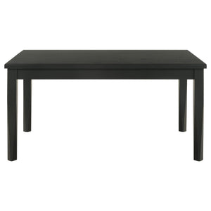 Juego de comedor rectangular Appleton de 5 piezas en negro lavado