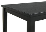Juego de comedor rectangular Appleton de 5 piezas en negro lavado