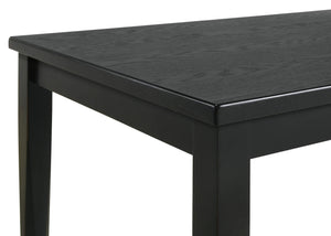 Juego de comedor rectangular Appleton de 5 piezas en negro lavado