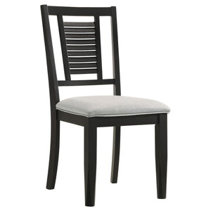 Juego de comedor rectangular Appleton de 5 piezas en negro lavado