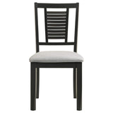Juego de comedor rectangular Appleton de 5 piezas en negro lavado