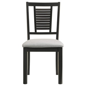 Juego de comedor rectangular Appleton de 5 piezas en negro lavado
