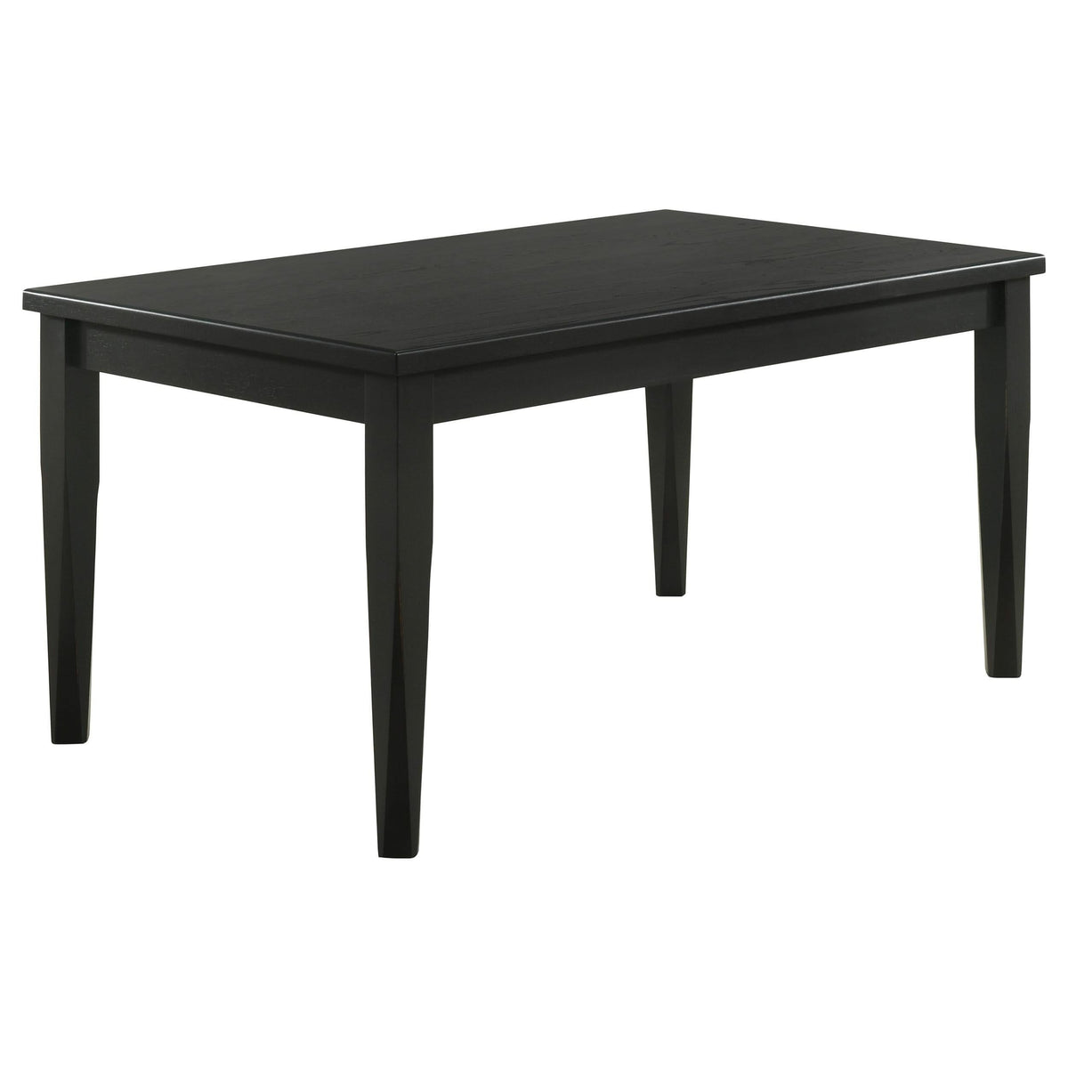 Juego de comedor rectangular Appleton de 7 piezas en negro lavado