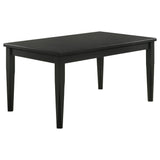 Juego de comedor rectangular Appleton de 7 piezas en negro lavado