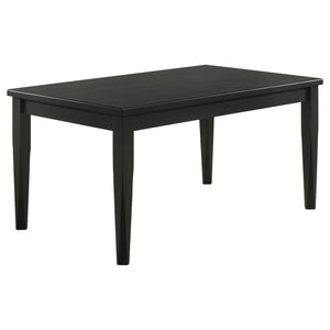 Juego de comedor rectangular Appleton de 7 piezas en negro lavado