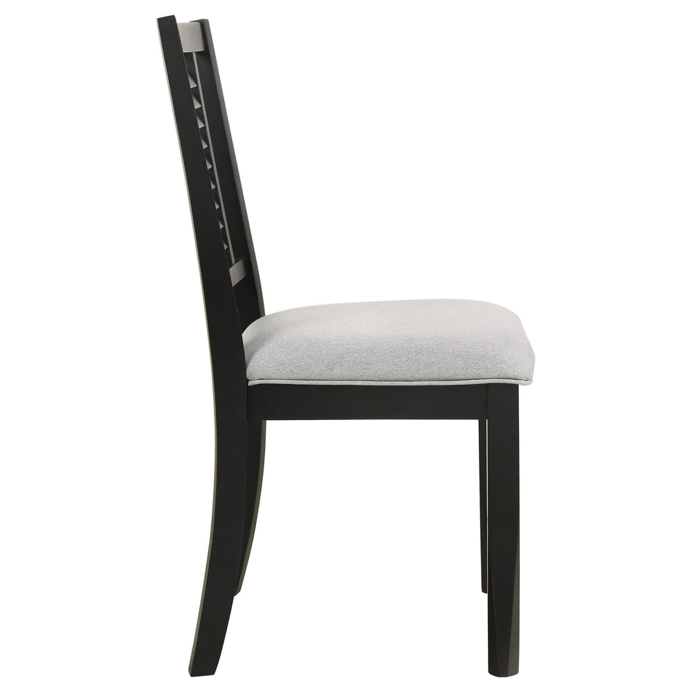 Juego de comedor rectangular Appleton de 7 piezas en negro lavado