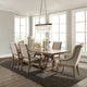 Juego de comedor Brockway de 7 piezas con hojas extensibles en marrón cebada