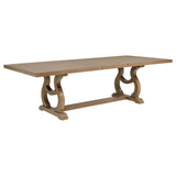Juego de comedor Brockway de 7 piezas con hojas extensibles en marrón cebada