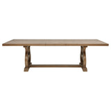 Juego de comedor Brockway de 7 piezas con hojas extensibles en marrón cebada