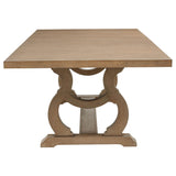 Juego de comedor Brockway de 7 piezas con hojas extensibles en marrón cebada