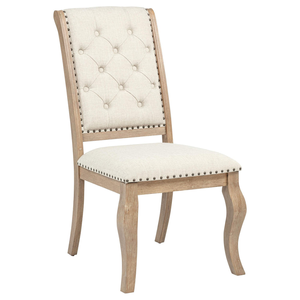 Juego de comedor Brockway de 7 piezas con hojas extensibles en marrón cebada