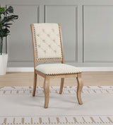 Silla de comedor tapizada Brockway color marrón cebada (juego de 2)