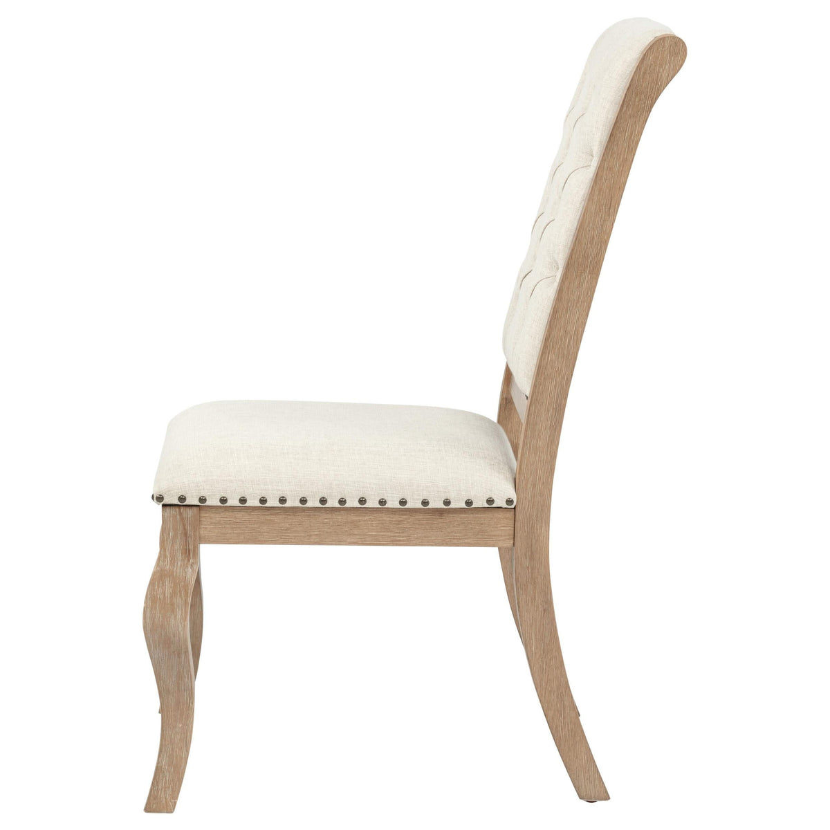 Silla de comedor tapizada Brockway color marrón cebada (juego de 2)