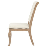 Silla de comedor tapizada Brockway color marrón cebada (juego de 2)