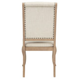 Silla de comedor tapizada Brockway color marrón cebada (juego de 2)