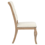 Silla de comedor tapizada Brockway color marrón cebada (juego de 2)