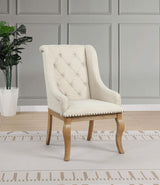 Sillón tapizado Brockway color marrón cebada (juego de 2)