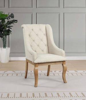Sillón tapizado Brockway color marrón cebada (juego de 2)