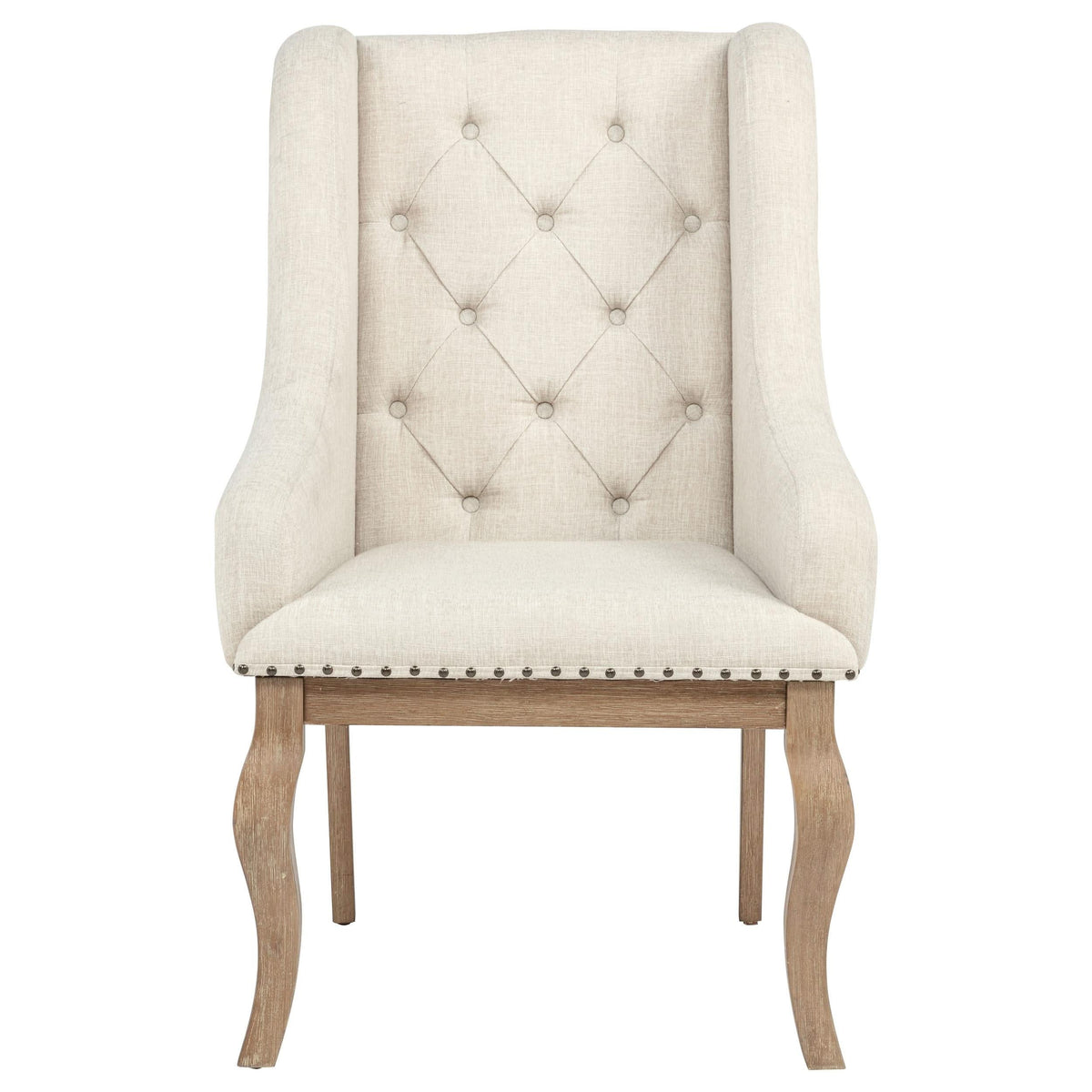 Sillón tapizado Brockway color marrón cebada (juego de 2)