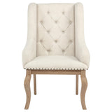 Sillón tapizado Brockway color marrón cebada (juego de 2)