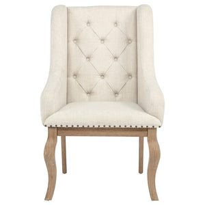Sillón tapizado Brockway color marrón cebada (juego de 2)