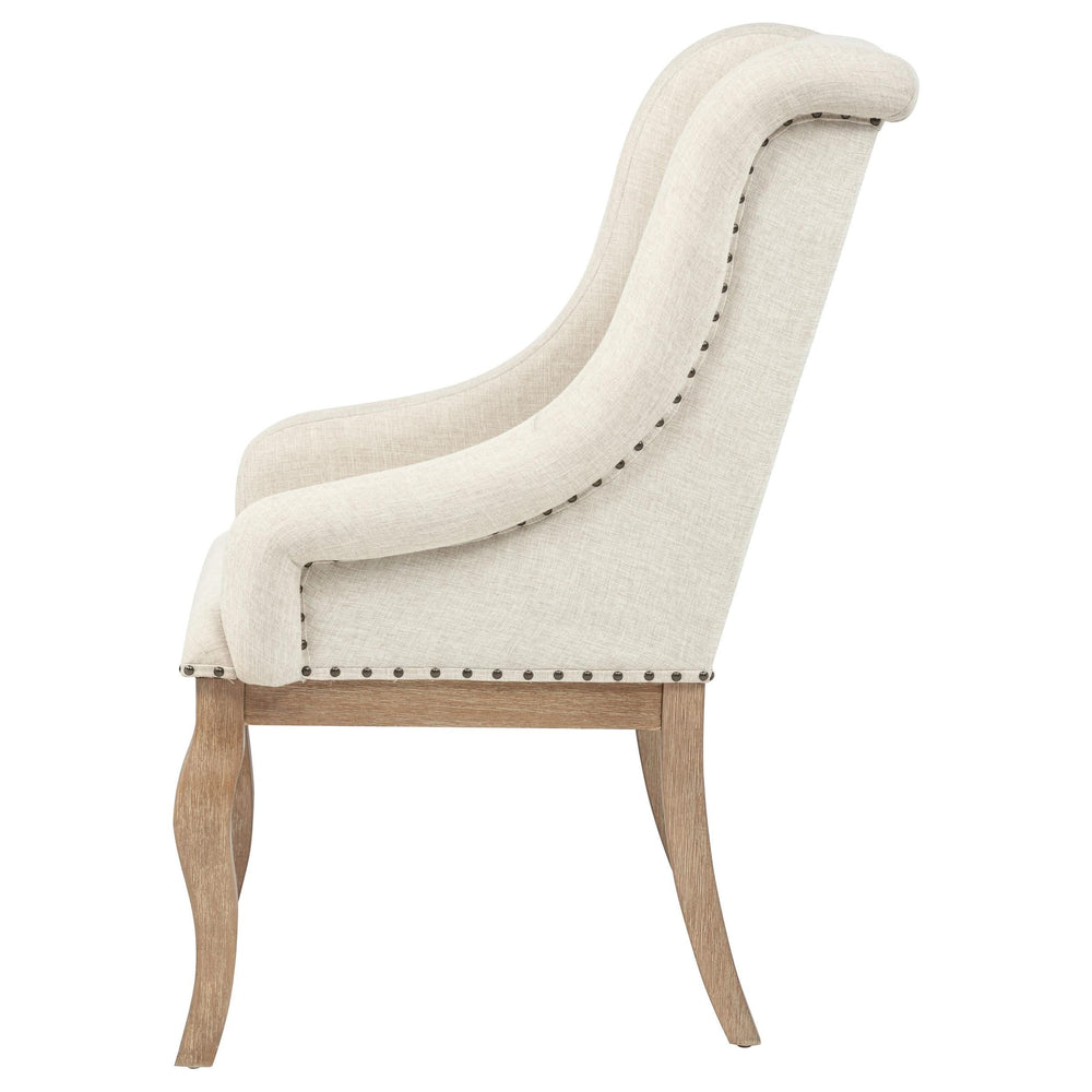 Sillón tapizado Brockway color marrón cebada (juego de 2)