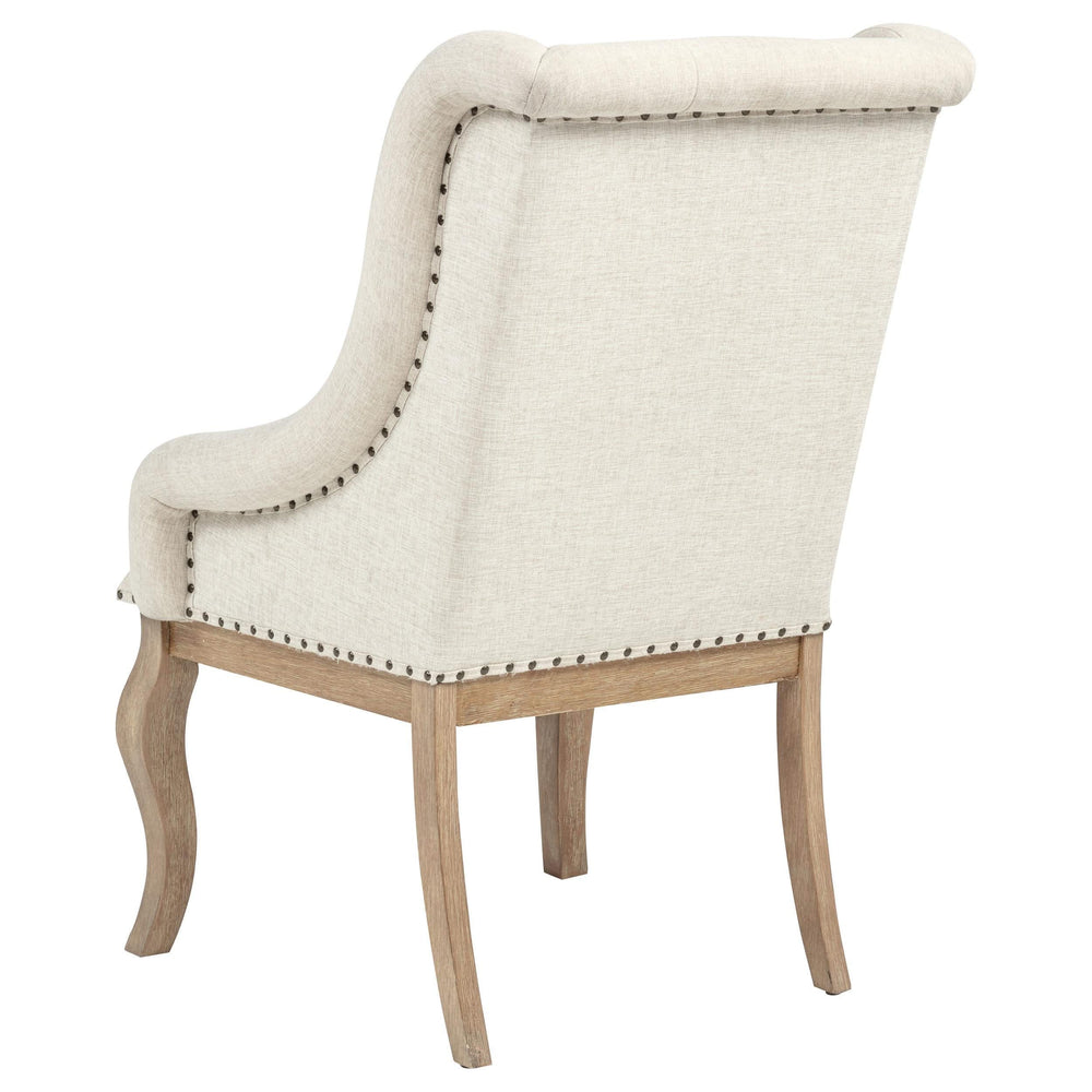 Sillón tapizado Brockway color marrón cebada (juego de 2)