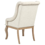 Sillón tapizado Brockway color marrón cebada (juego de 2)