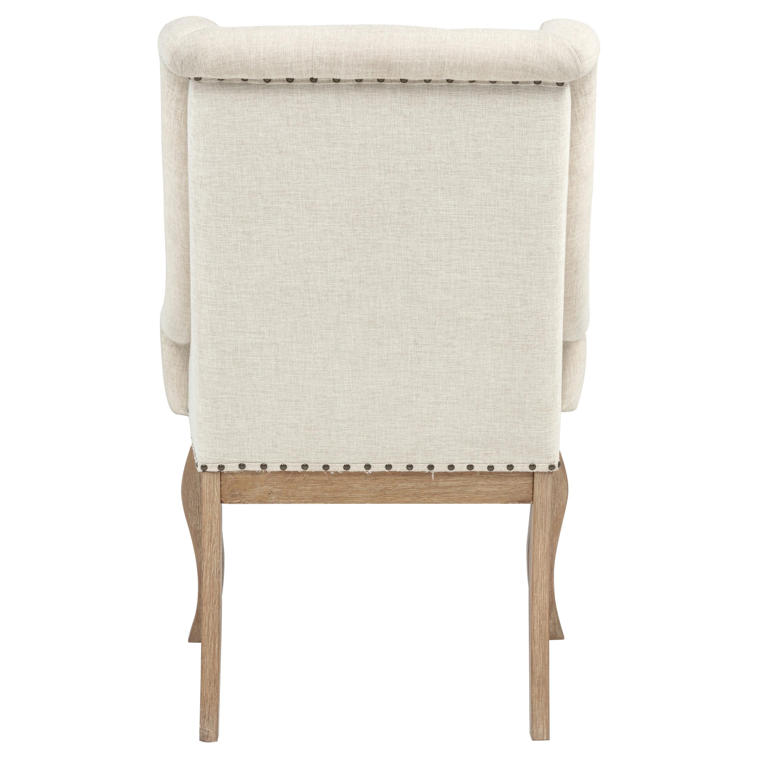 Brockway Upholstered Arm Chair Barley Brown (Set of 2)
