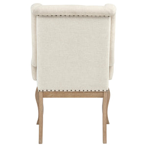 Sillón tapizado Brockway color marrón cebada (juego de 2)