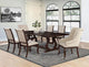 Juego de comedor Brockway de 7 piezas con hojas extensibles, estilo antiguo Java