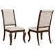 Silla de comedor tapizada Brockway Barley Java (juego de 2)