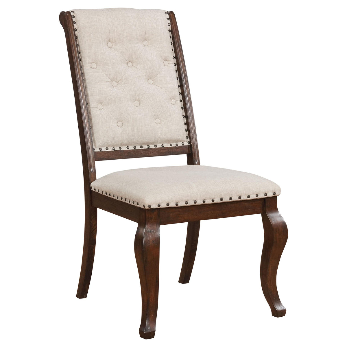 Silla de comedor tapizada Brockway Barley Java (juego de 2)