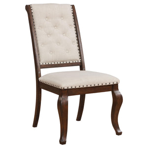 Silla de comedor tapizada Brockway Barley Java (juego de 2)