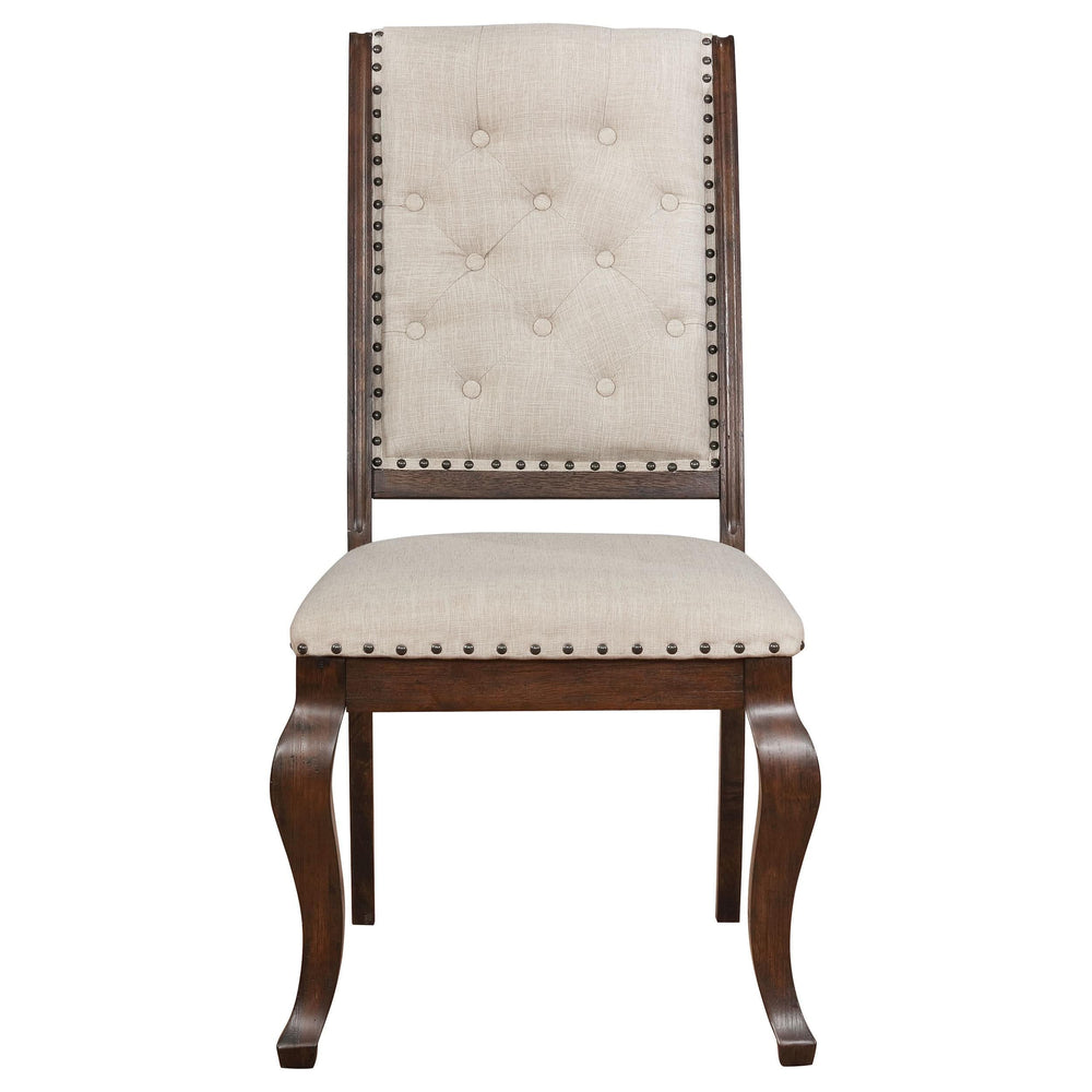 Silla de comedor tapizada Brockway Barley Java (juego de 2)