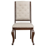 Silla de comedor tapizada Brockway Barley Java (juego de 2)