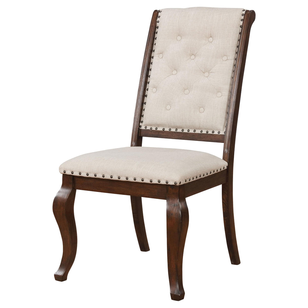 Silla de comedor tapizada Brockway Barley Java (juego de 2)