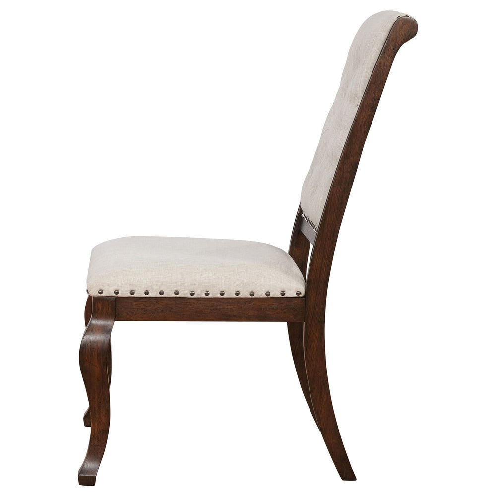 Silla de comedor tapizada Brockway Barley Java (juego de 2)