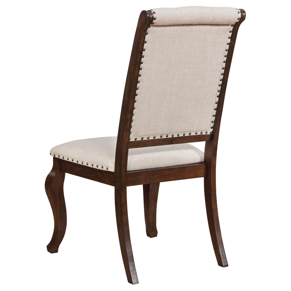 Silla de comedor tapizada Brockway Barley Java (juego de 2)