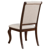 Silla de comedor tapizada Brockway Barley Java (juego de 2)