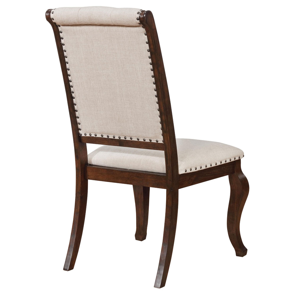 Silla de comedor tapizada Brockway Barley Java (juego de 2)