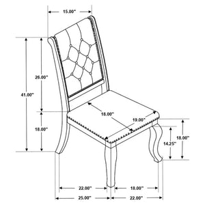 Silla de comedor tapizada Brockway Barley Java (juego de 2)