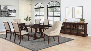 Silla de comedor tapizada Brockway Barley Java (juego de 2)