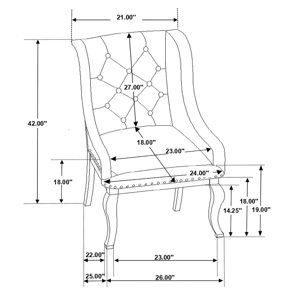Sillón tapizado Brockway Barley Java (juego de 2)