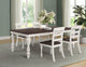 Juego de mesa de comedor rectangular Madelyn de 5 piezas en blanco costero